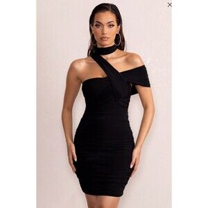 Club L London | Dresses | Nwt Club L London Lita Black Twisted Asymmetric Maxi Dress